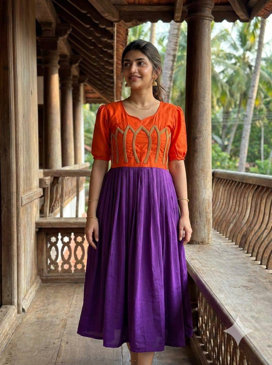 Kamala Handwork Roman Anarkali Gown for Women