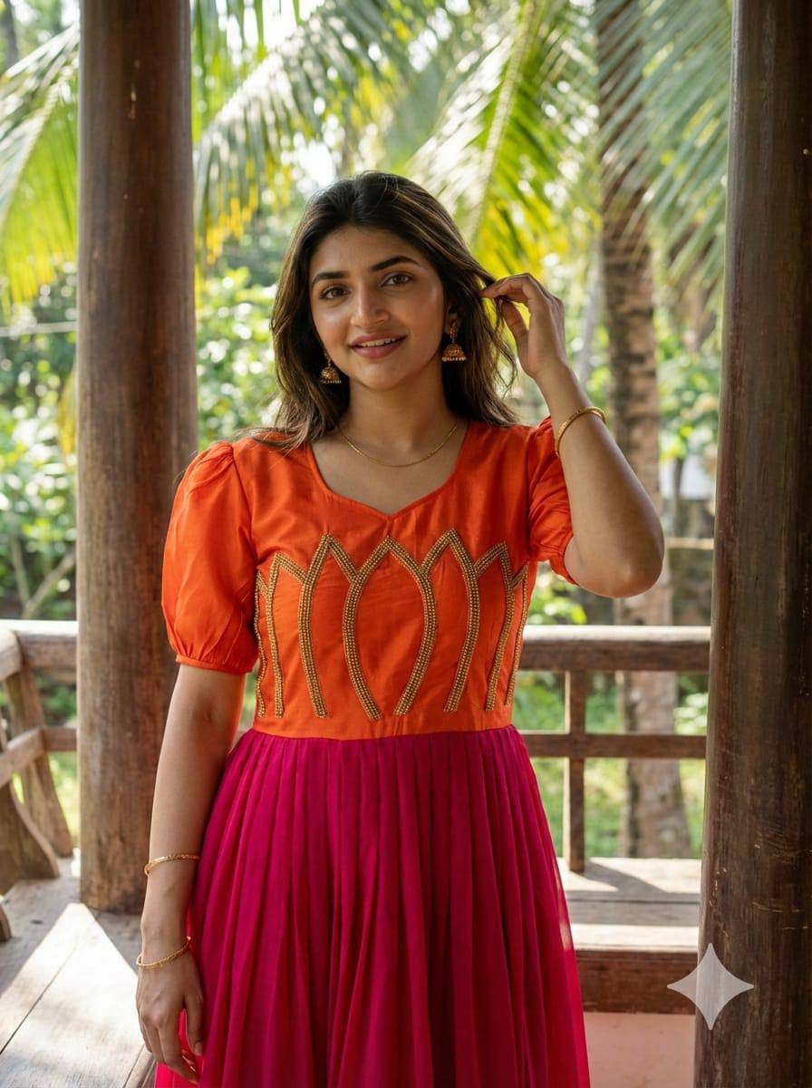 Kamala Handwork Roman Anarkali Gown for Women