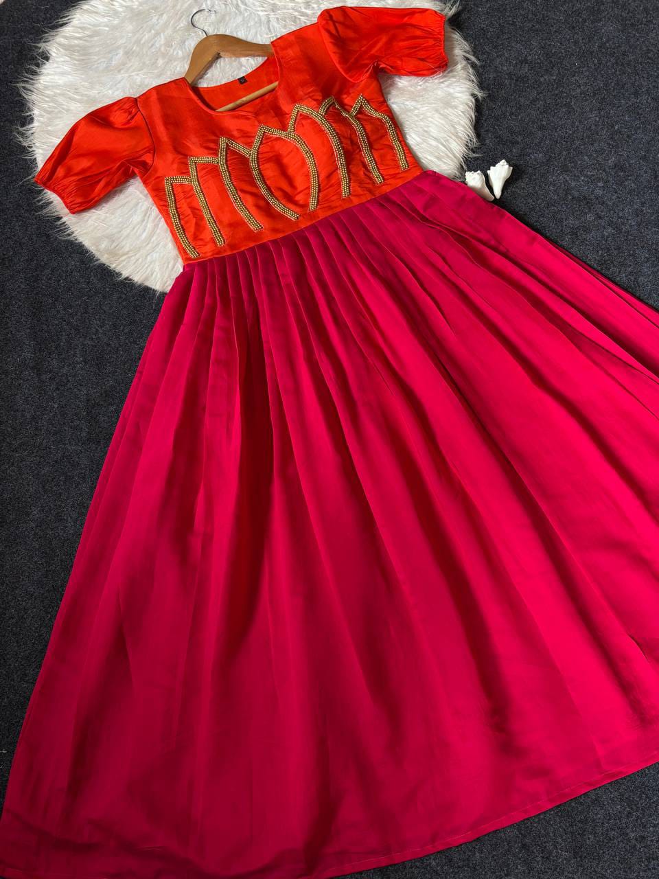 Kamala Handwork Roman Anarkali Gown for Women