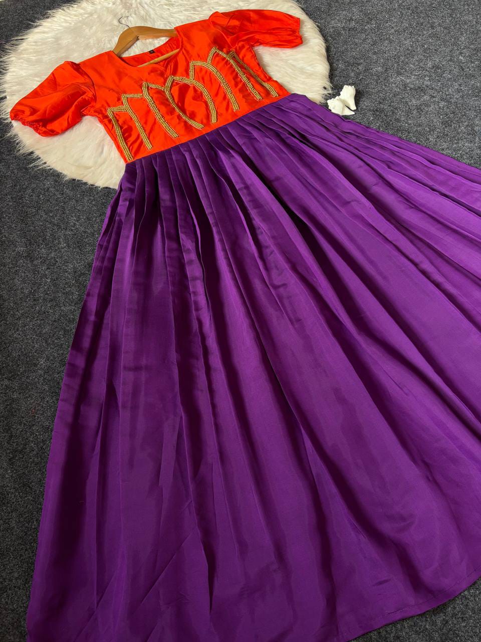 Kamala Handwork Roman Anarkali Gown for Women