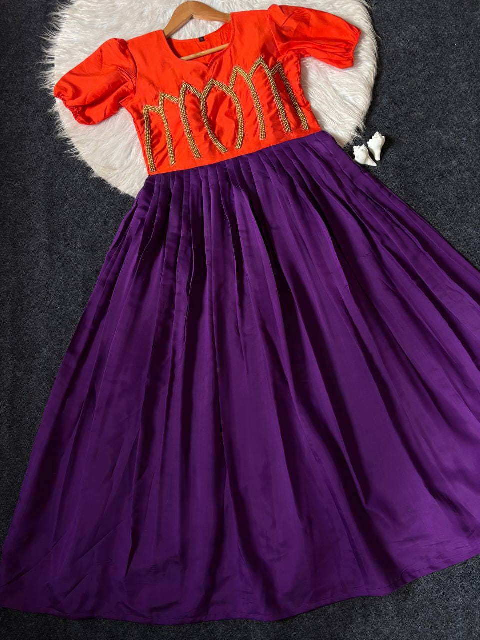Kamala Handwork Roman Anarkali Gown for Women