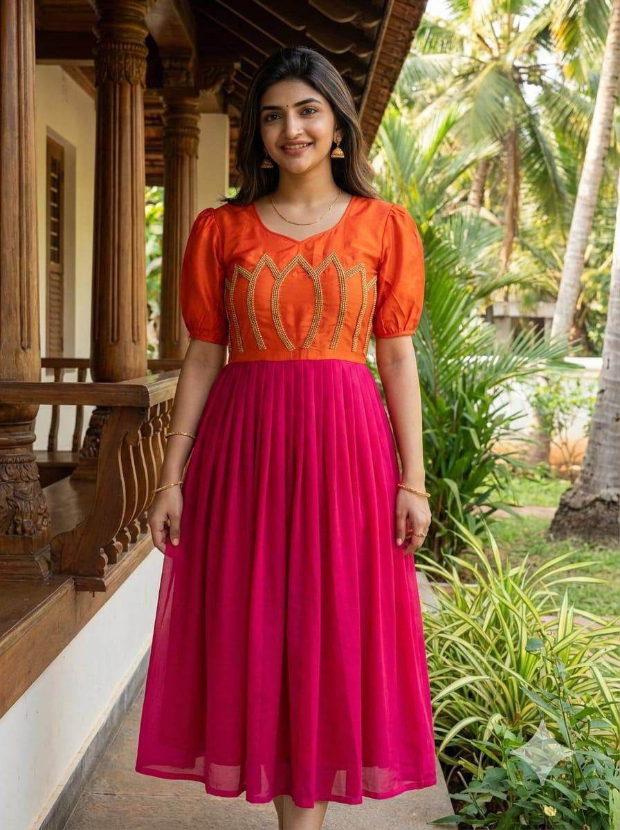 Kamala Handwork Roman Anarkali Gown for Women